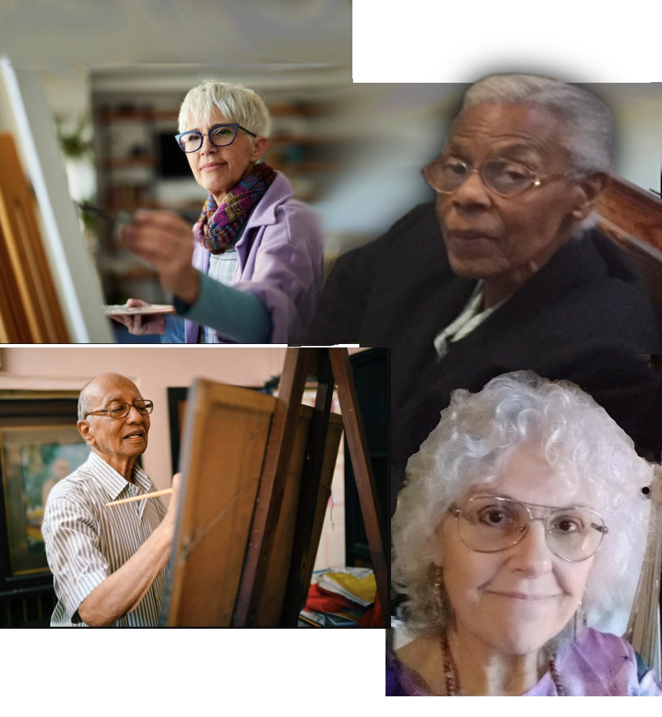 Elders creating art